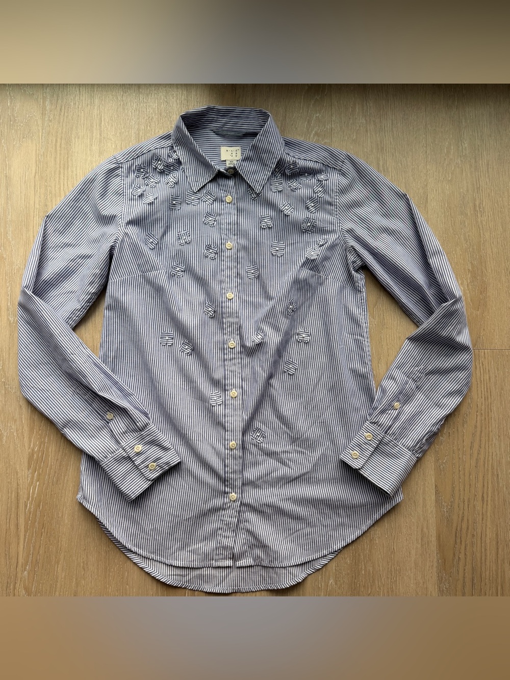 A New Day button down shirt with floral appliqué